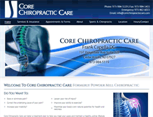 Tablet Screenshot of corechiropracticcare.com